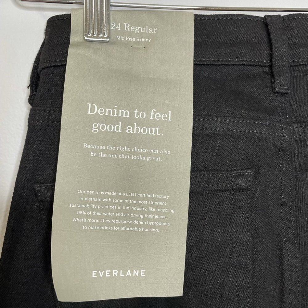 Everlane The Mid-Rise Skinny Jean Black - Picture 6 of 10